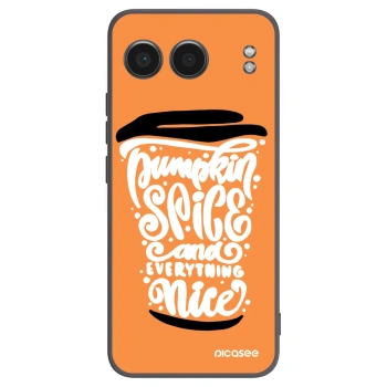 Picasee OnePlus Nord 4 Hülle - Schwarzes Silikon - Pumpkin coffee