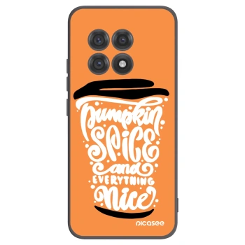 Picasee OnePlus 13R 5G Hülle - Schwarzes Silikon - Pumpkin coffee