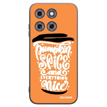 Picasee Motorola Moto G77 Hülle - Schwarzes Silikon - Pumpkin coffee