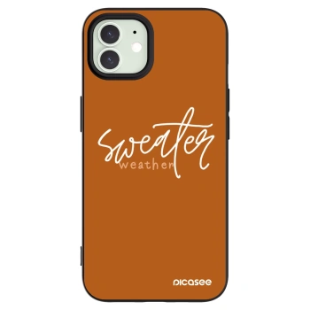 Picasee Apple iPhone 12 Hülle - Schwarzes Silikon - Sweater weather