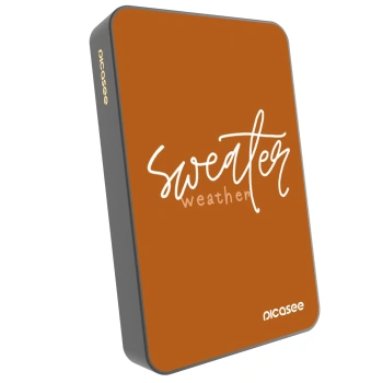 Picasee Powerbank mit MagSafe 10 000 mAh Grau - Sweater weather