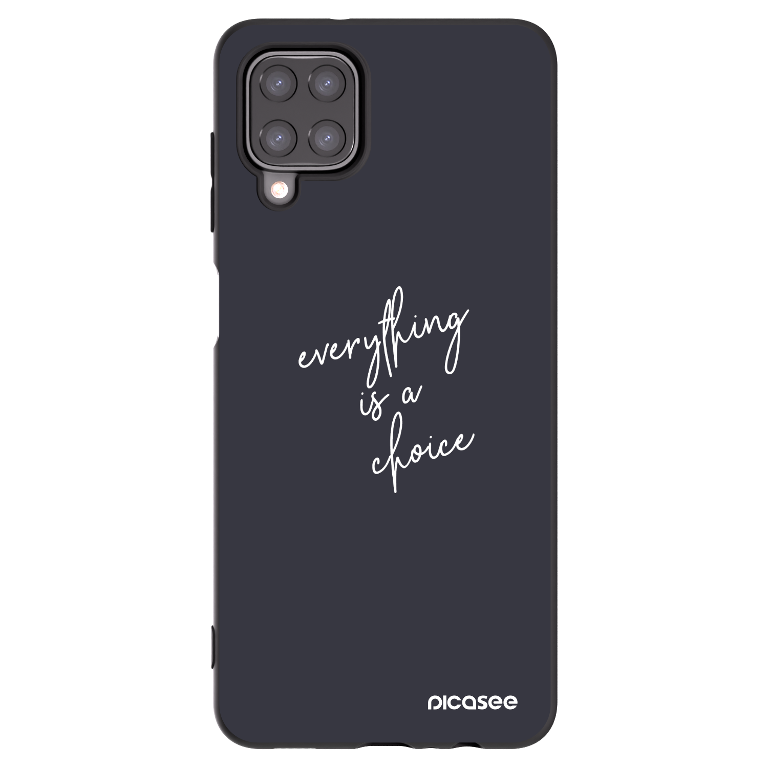 Picasee Samsung Galaxy A12 A125F Hülle - Schwarzes Silikon - Everything is a choice