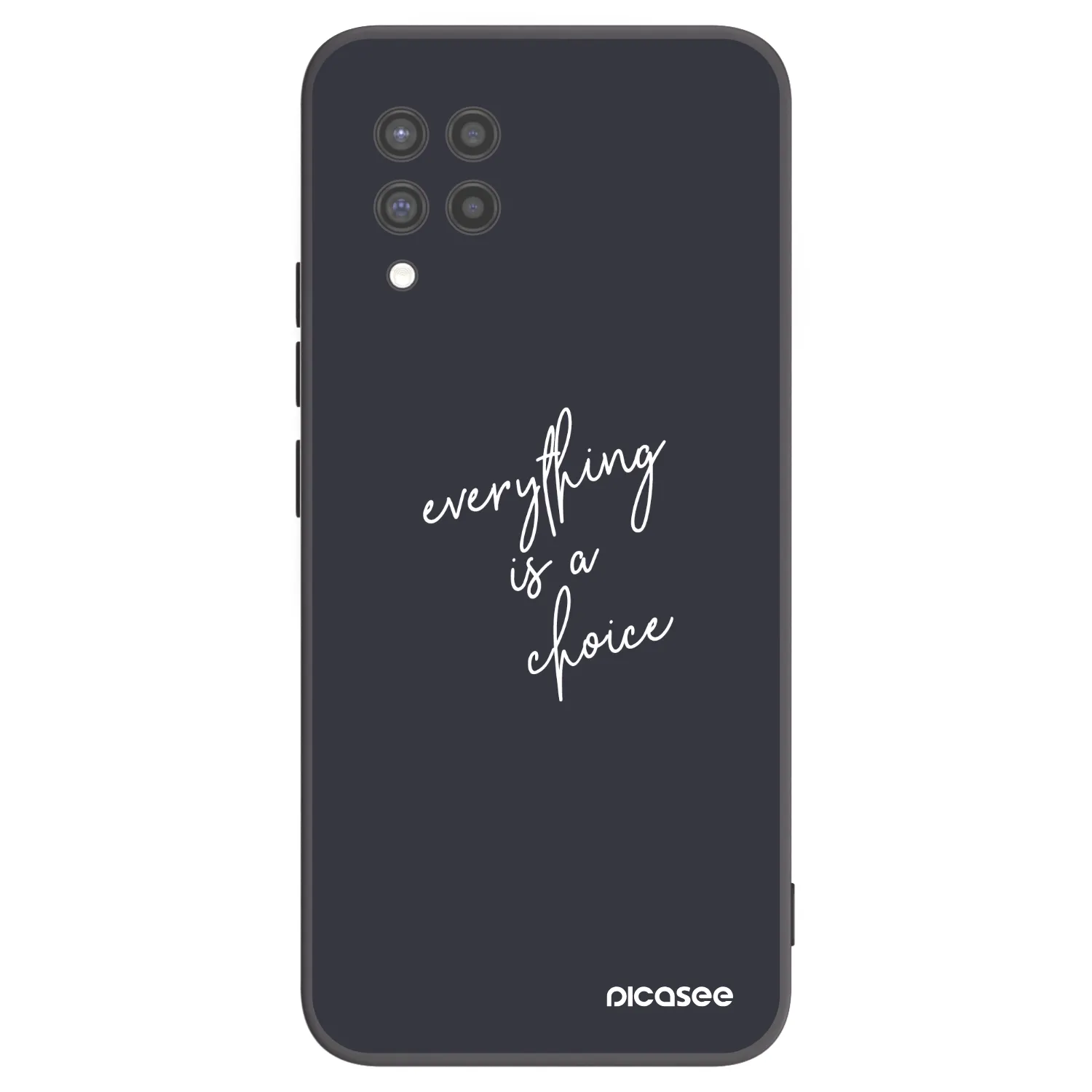 Picasee Samsung Galaxy A42 A426B Hülle - Schwarzes Silikon - Everything is a choice