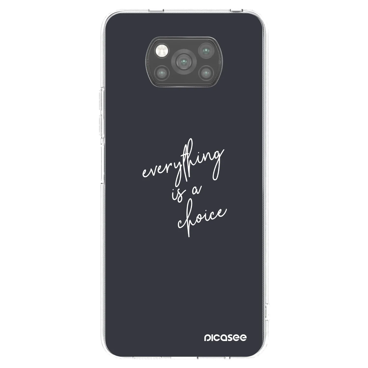 Picasee Xiaomi Poco X3 Pro Hülle - Schwarzes Silikon - Everything is a choice
