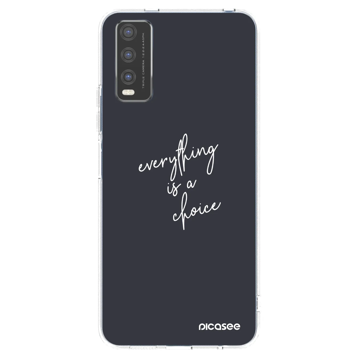 Picasee Vivo Y20s Hülle - Transparentes Silikon - Everything is a choice