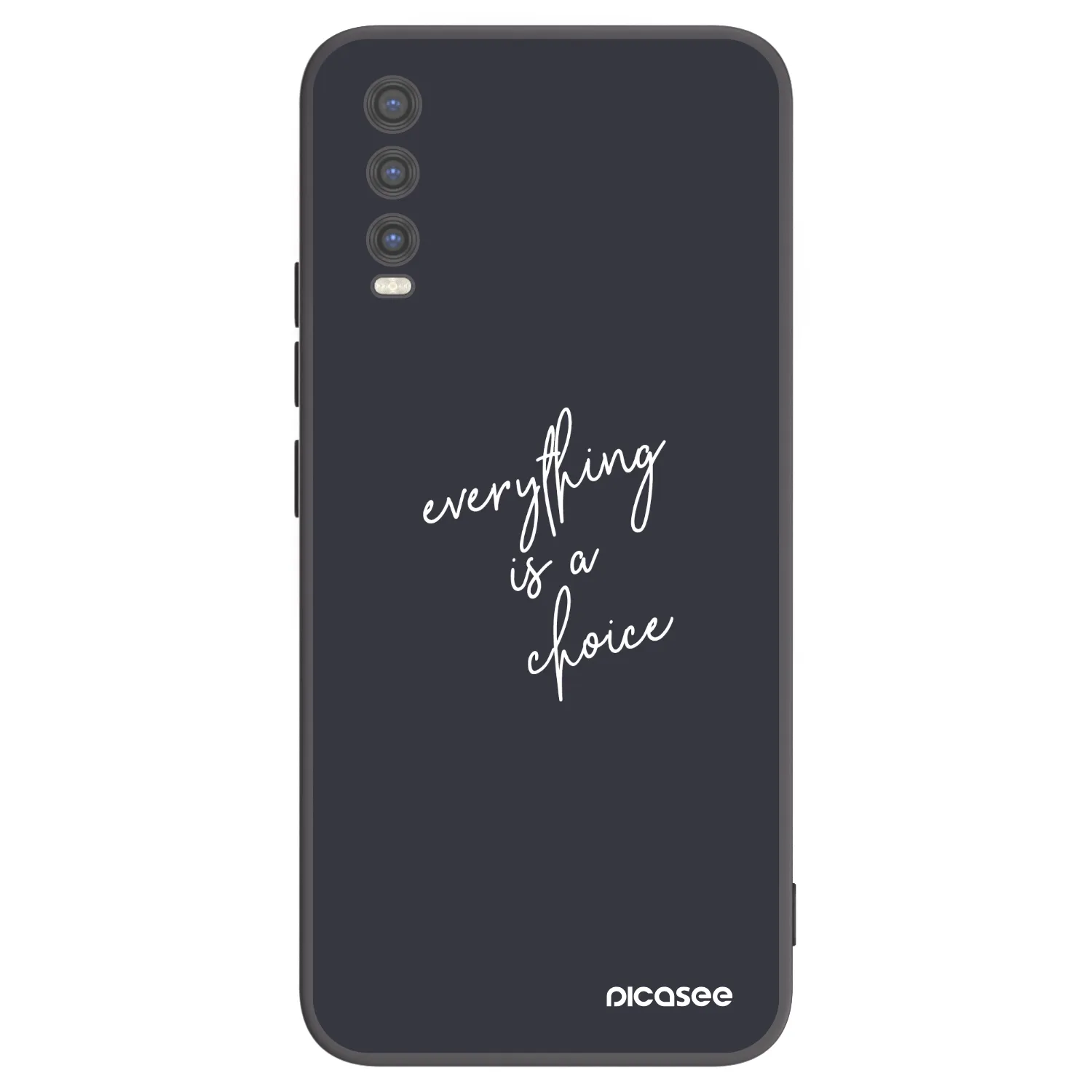 Picasee Vivo Y20s Hülle - Schwarzes Silikon - Everything is a choice