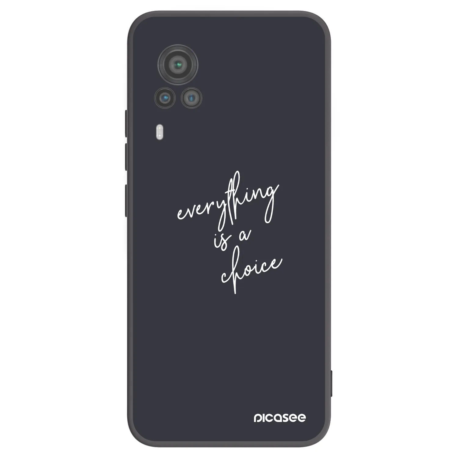 Picasee Vivo X60 Pro 5G Hülle - Schwarzes Silikon - Everything is a choice