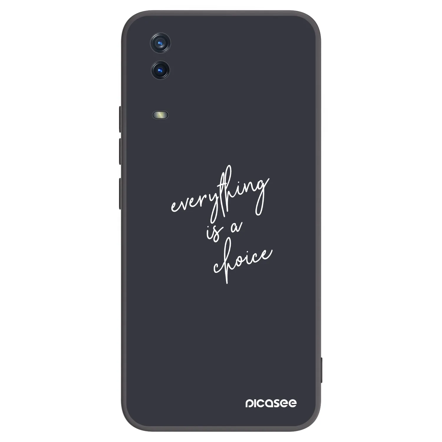 Picasee Vivo Y11s Hülle - Schwarzes Silikon - Everything is a choice