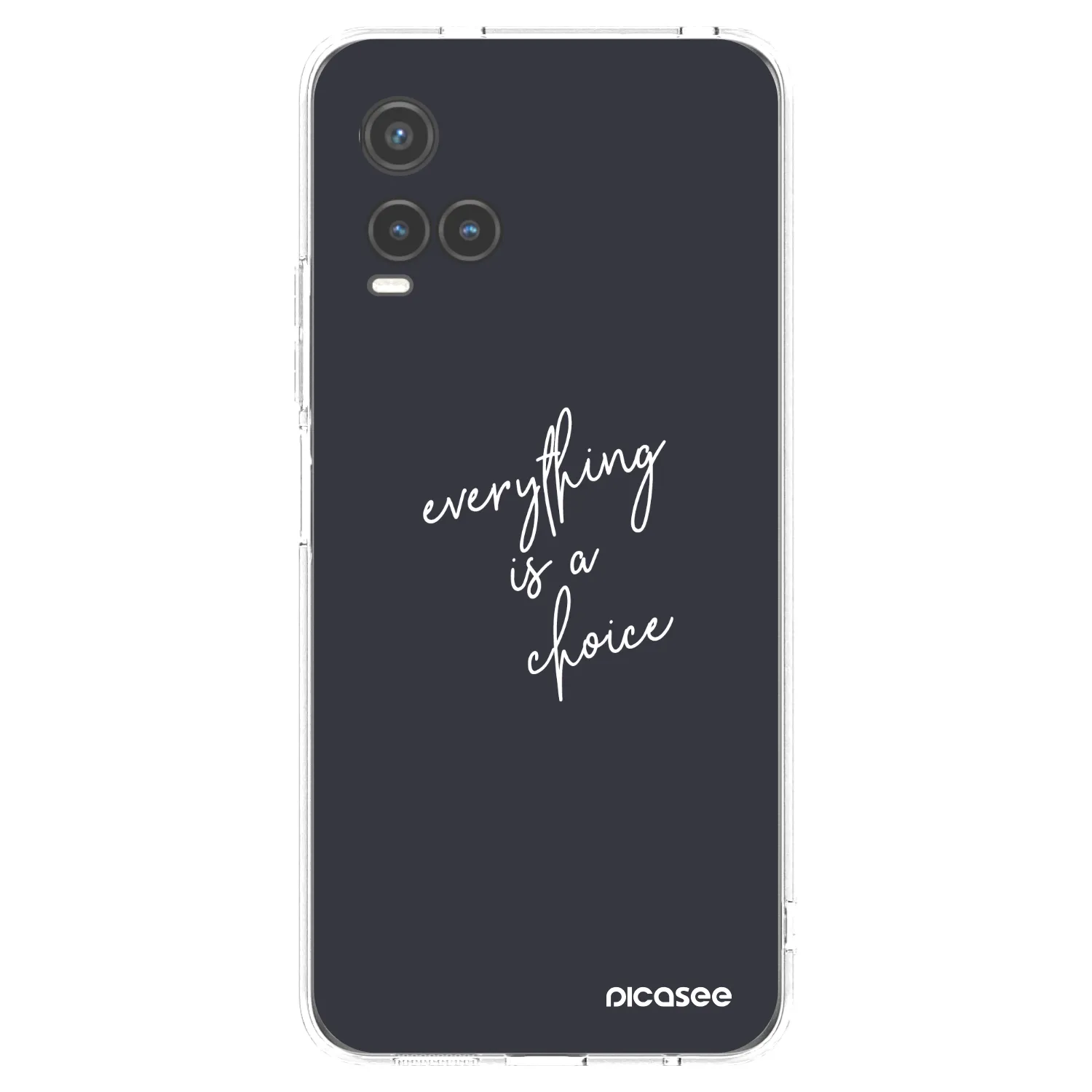 Picasee Vivo Y33s Hülle - Transparentes Silikon - Everything is a choice