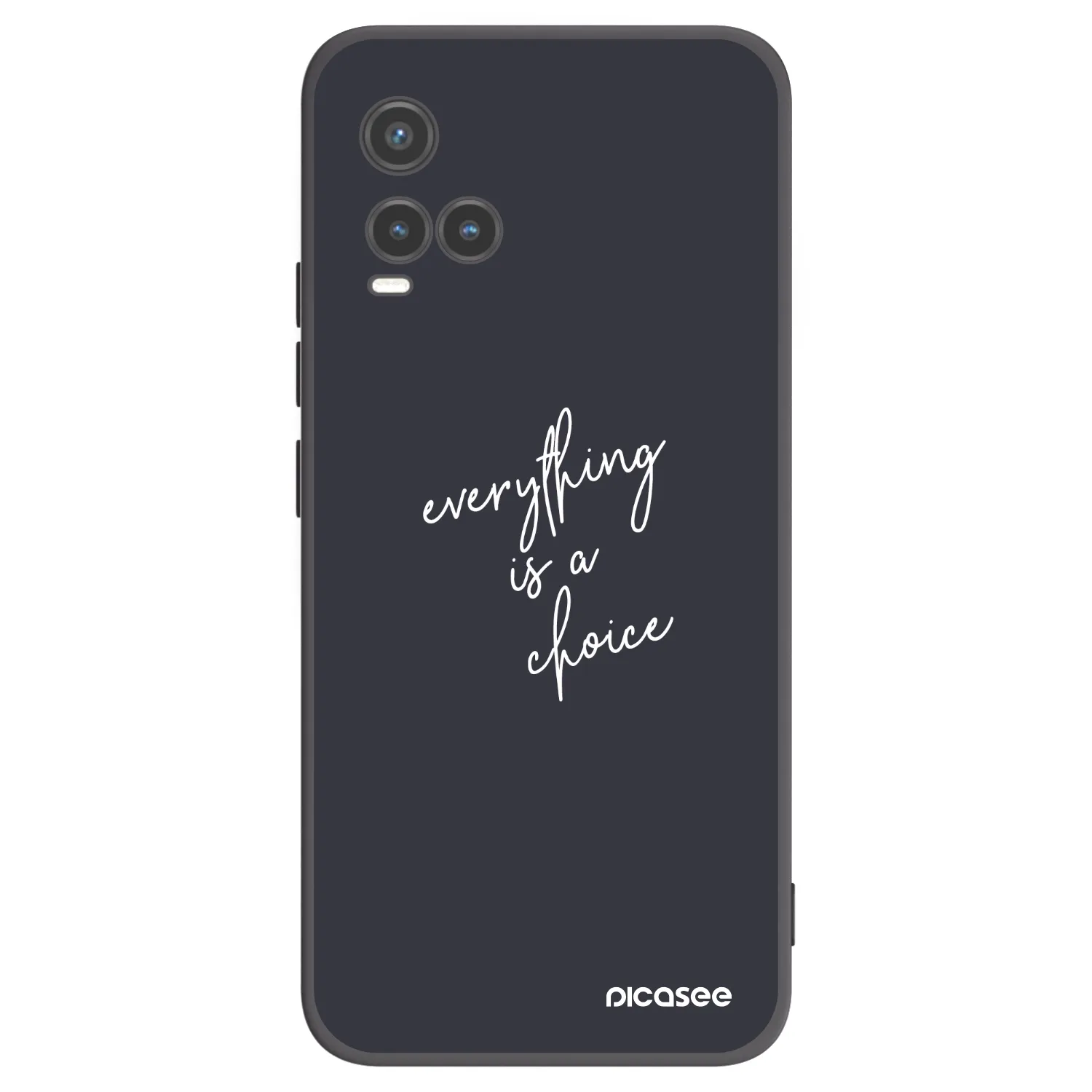 Picasee Vivo Y33s Hülle - Schwarzes Silikon - Everything is a choice