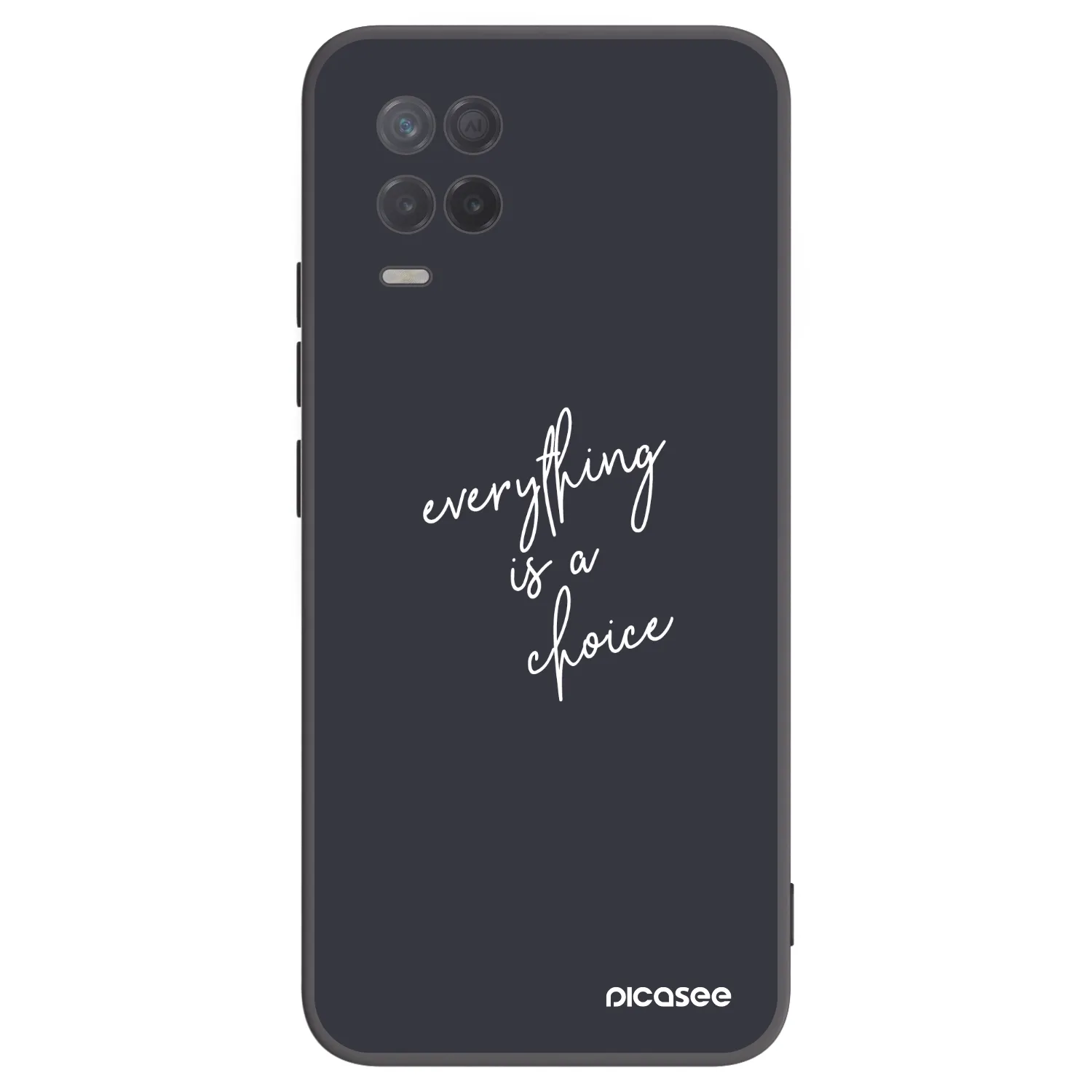 Picasee Realme 8 5G Hülle - Schwarzes Silikon - Everything is a choice