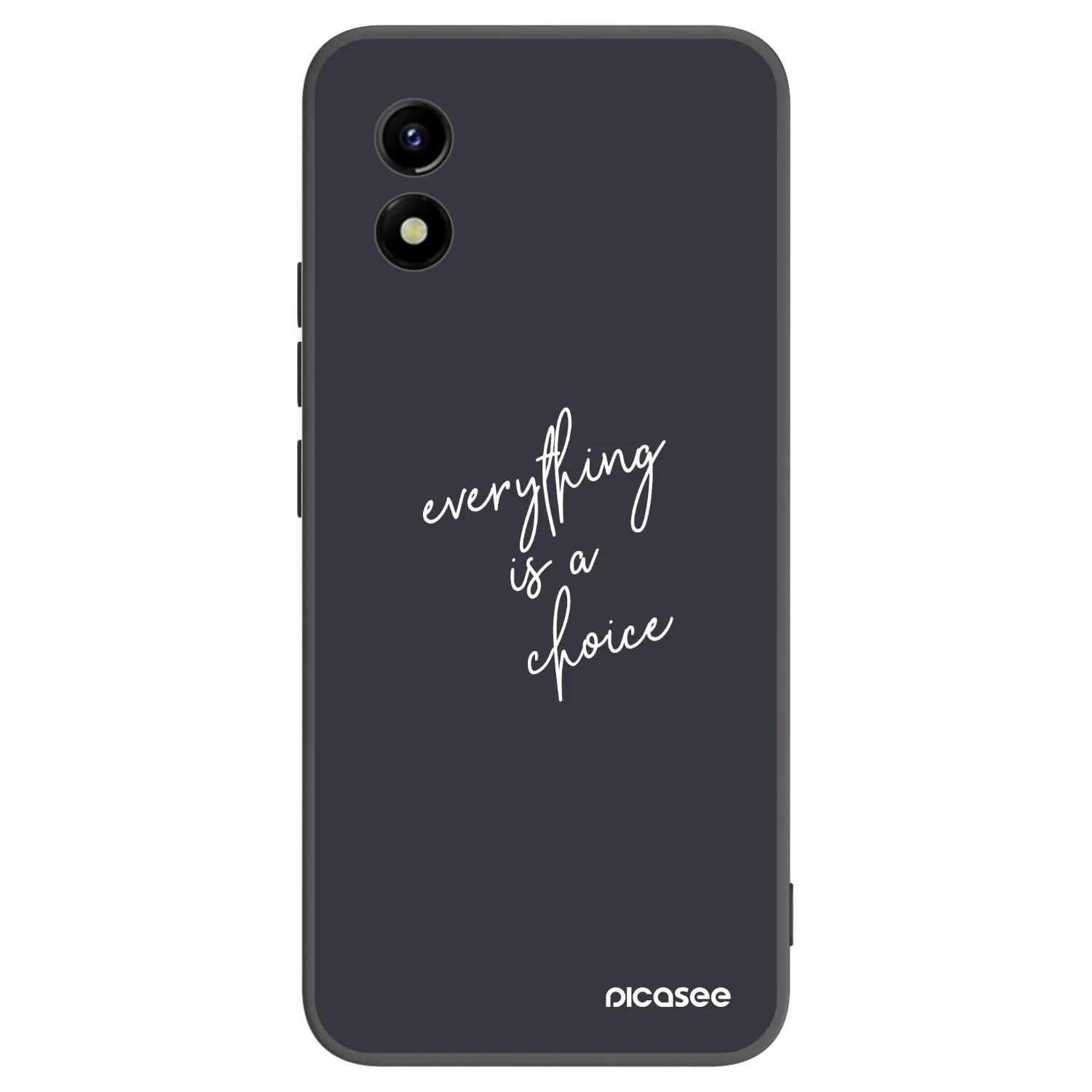 Picasee Vivo Y01 Hülle - Schwarzes Silikon - Everything is a choice