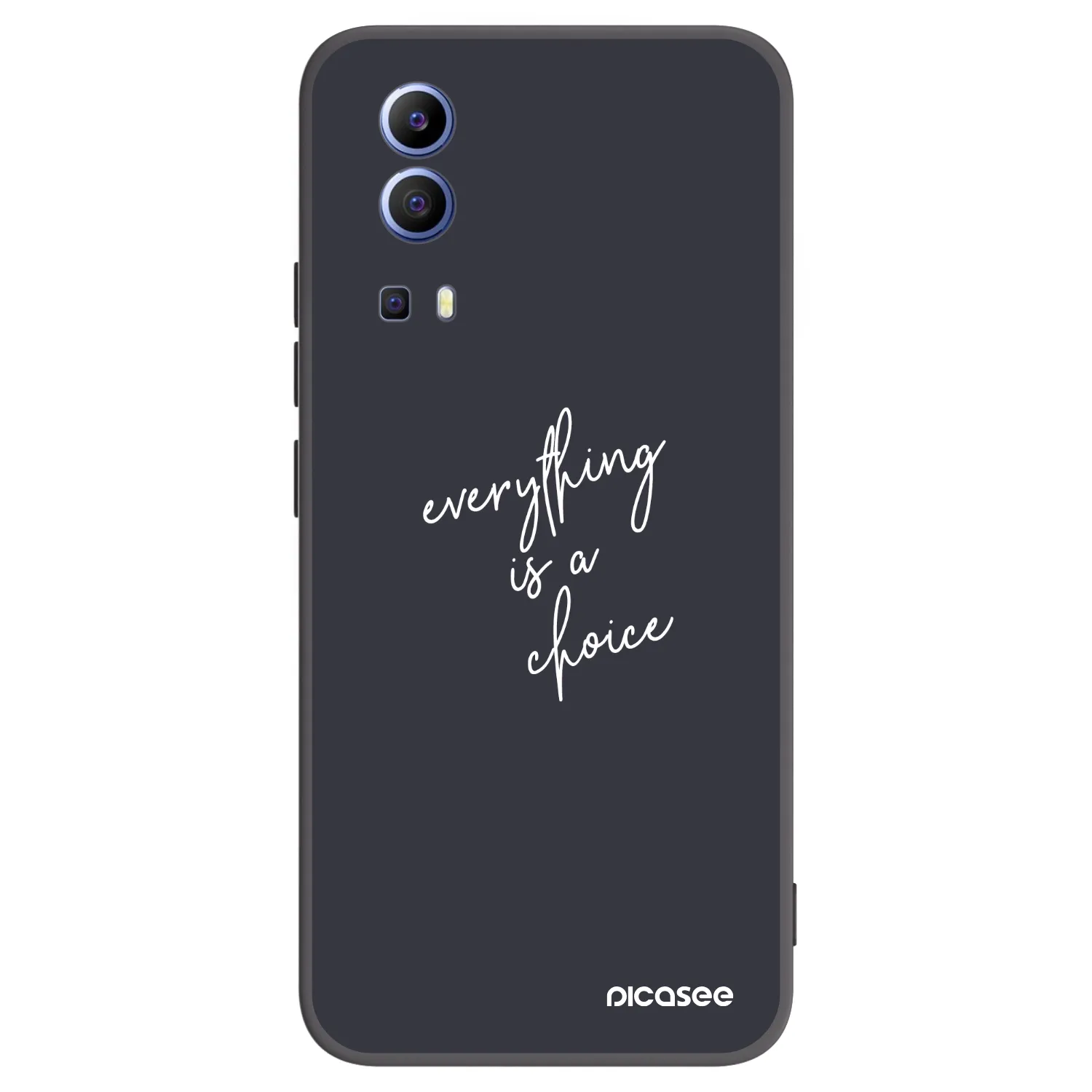 Picasee Vivo Y52 5G Hülle - Schwarzes Silikon - Everything is a choice
