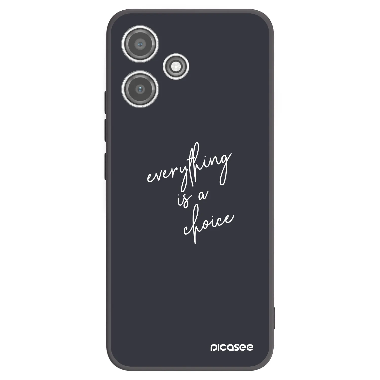 Picasee Xiaomi Redmi 12 5G Hülle - Schwarzes Silikon - Everything is a choice