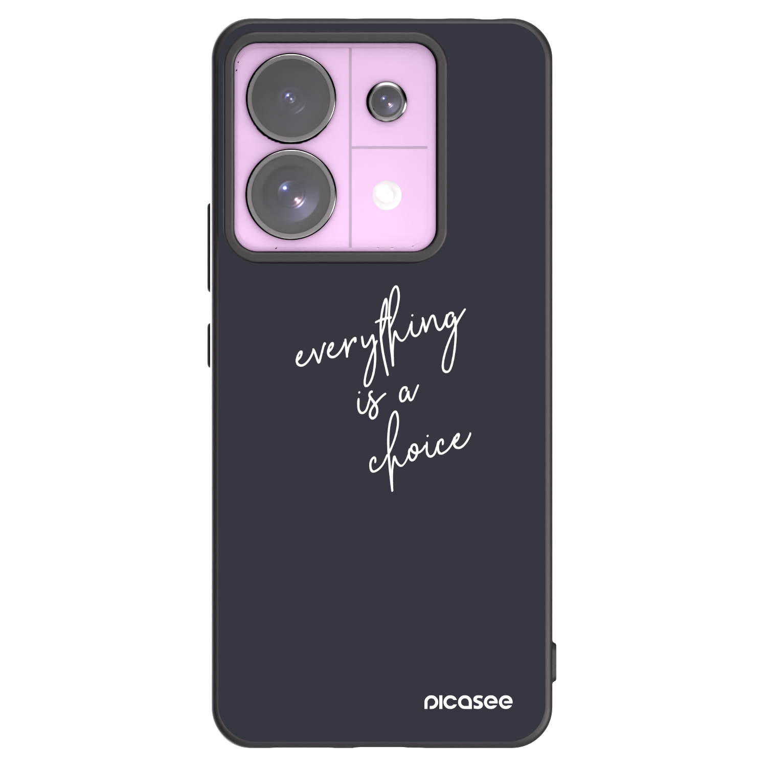 Picasee Xiaomi Redmi Note 13 Pro 5G Hülle - Schwarzes Silikon - Everything is a choice