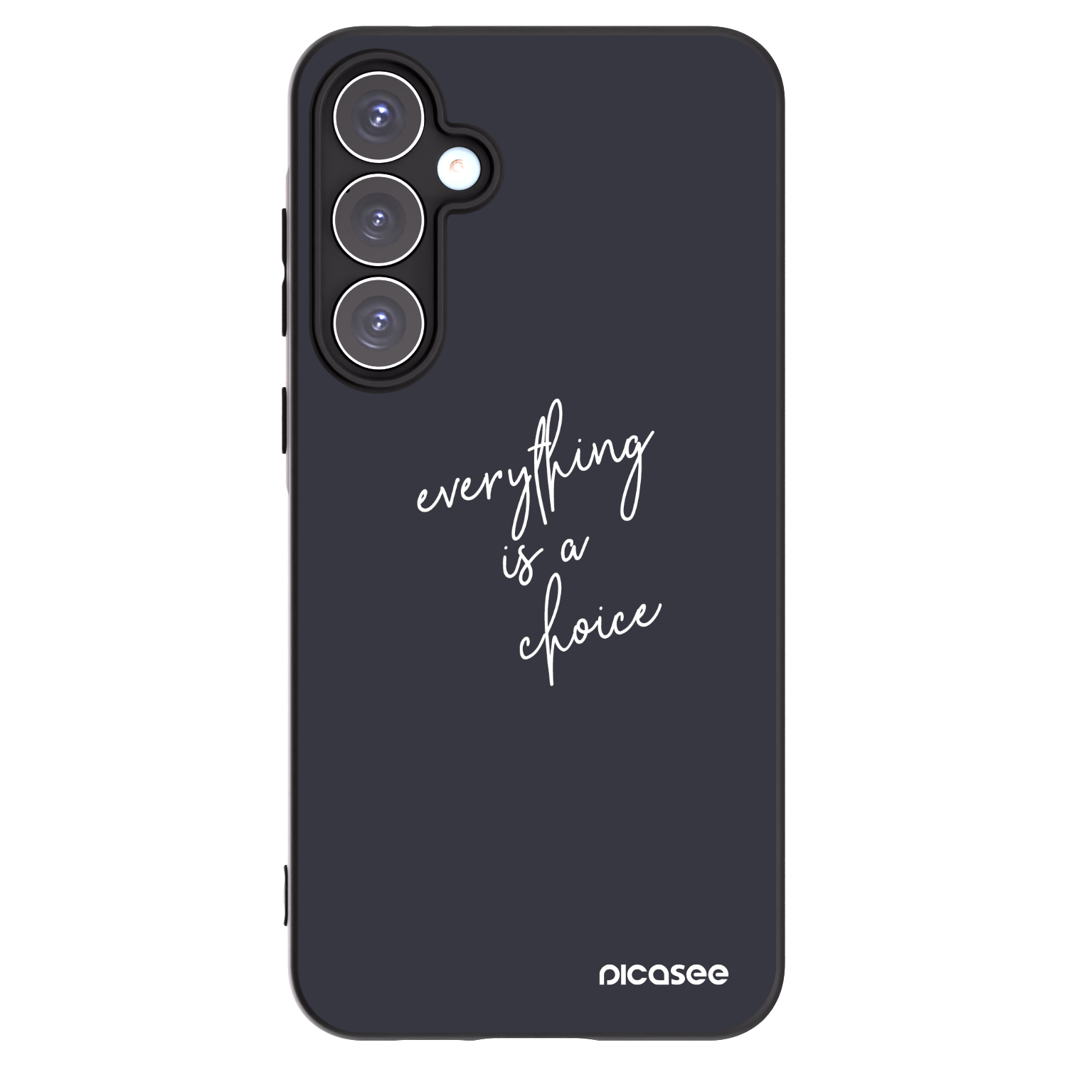Picasee Samsung Galaxy A55 5G A556B Hülle - Schwarzes Silikon - Everything is a choice