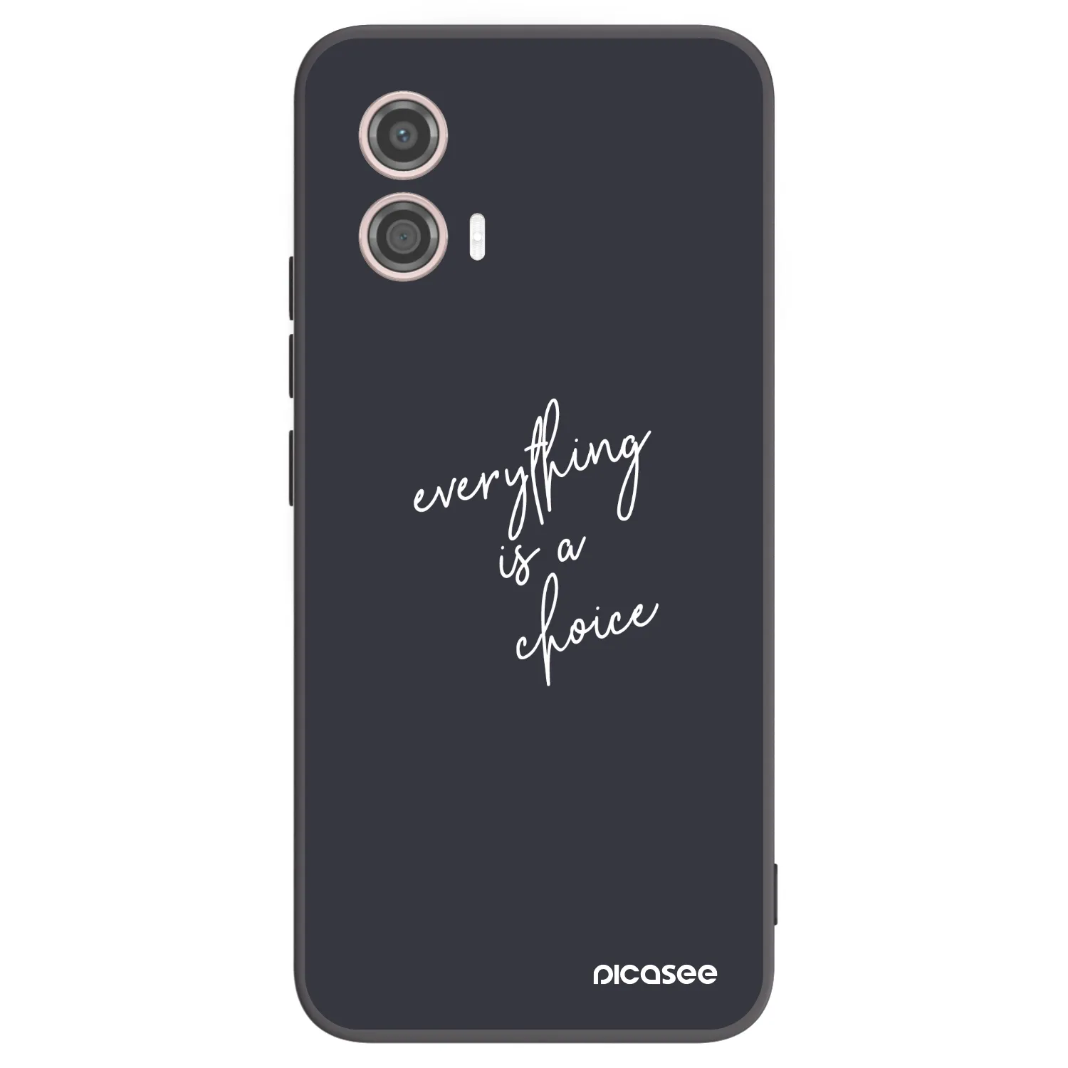 Picasee Motorola Moto G53 5G Hülle - Schwarzes Silikon - Everything is a choice