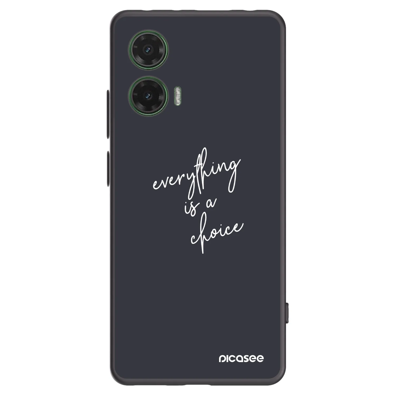 Picasee Motorola Moto G35 5G Hülle - Schwarzes Silikon - Everything is a choice