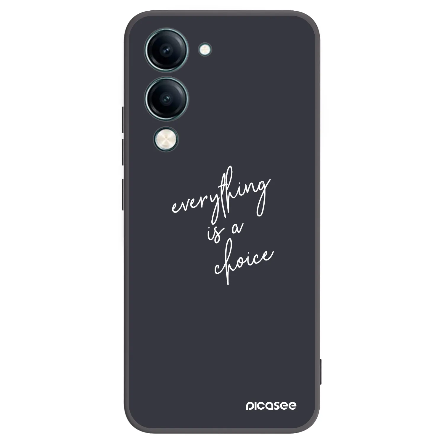 Picasee Vivo Y29s 5G Hülle - Schwarzes Silikon - Everything is a choice