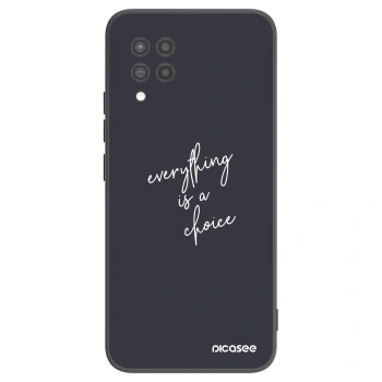 Picasee Samsung Galaxy A42 A426B Hülle - Schwarzes Silikon - Everything is a choice
