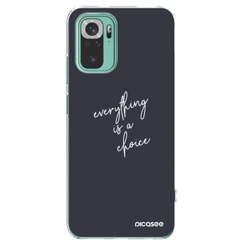 Picasee Xiaomi Redmi Note 10 Pro Hülle - Transparentes Silikon - Everything is a choice