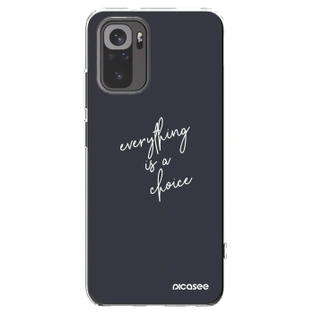 Picasee Xiaomi Redmi Note 10S Hülle - Transparentes Silikon - Everything is a choice