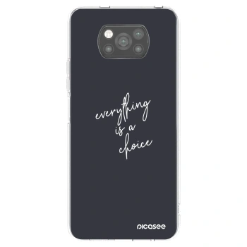 Picasee Xiaomi Poco X3 Pro Hülle - Schwarzes Silikon - Everything is a choice