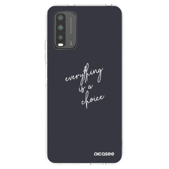 Picasee Xiaomi Redmi 9T Hülle - Transparentes Silikon - Everything is a choice