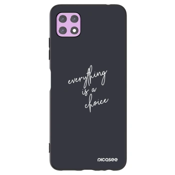 Picasee Samsung Galaxy A22 A226B 5G Hülle - Schwarzes Silikon - Everything is a choice