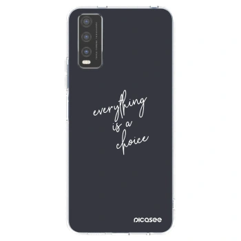 Picasee Vivo Y20s Hülle - Transparentes Silikon - Everything is a choice