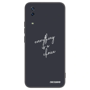 Picasee Vivo Y11s Hülle - Schwarzes Silikon - Everything is a choice