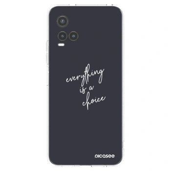 Picasee Vivo Y33s Hülle - Transparentes Silikon - Everything is a choice