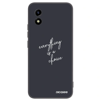 Picasee Vivo Y01 Hülle - Schwarzes Silikon - Everything is a choice