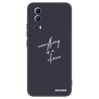 Picasee Vivo Y52 5G Hülle - Schwarzes Silikon - Everything is a choice