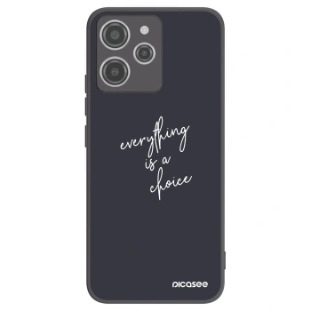 Picasee Xiaomi Redmi 12 4G Hülle - Schwarzes Silikon - Everything is a choice