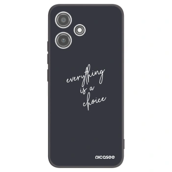 Picasee Xiaomi Redmi 12 5G Hülle - Schwarzes Silikon - Everything is a choice