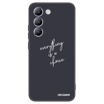 Picasee Vivo V40 SE 5G Hülle - Schwarzes Silikon - Everything is a choice