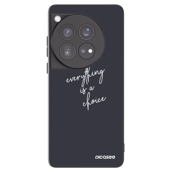 Picasee OnePlus 12 5G Hülle - Schwarzes Silikon - Everything is a choice