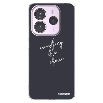 Picasee Xiaomi Redmi Note 14 5G Hülle - Transparentes Silikon - Everything is a choice