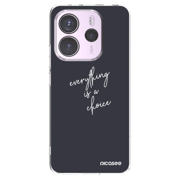 Picasee Xiaomi Redmi Note 14 4G Hülle - Transparentes Silikon - Everything is a choice
