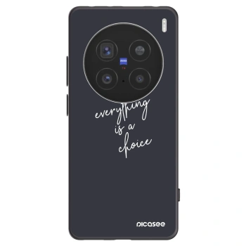 Picasee Vivo X200 Pro Hülle - Schwarzes Silikon - Everything is a choice