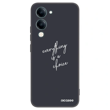 Picasee Vivo Y29s 5G Hülle - Schwarzes Silikon - Everything is a choice