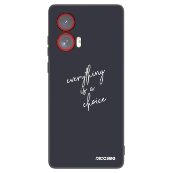 Picasee Motorola Edge 50 Fusion Hülle - Schwarzes Silikon - Everything is a choice