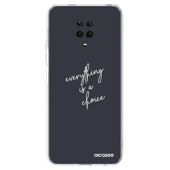 Picasee Xiaomi Redmi Note 9 Pro Hülle - Transparentes Silikon - Everything is a choice