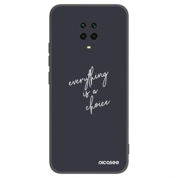 Picasee Xiaomi Redmi Note 9S Hülle - Schwarzes Silikon - Everything is a choice