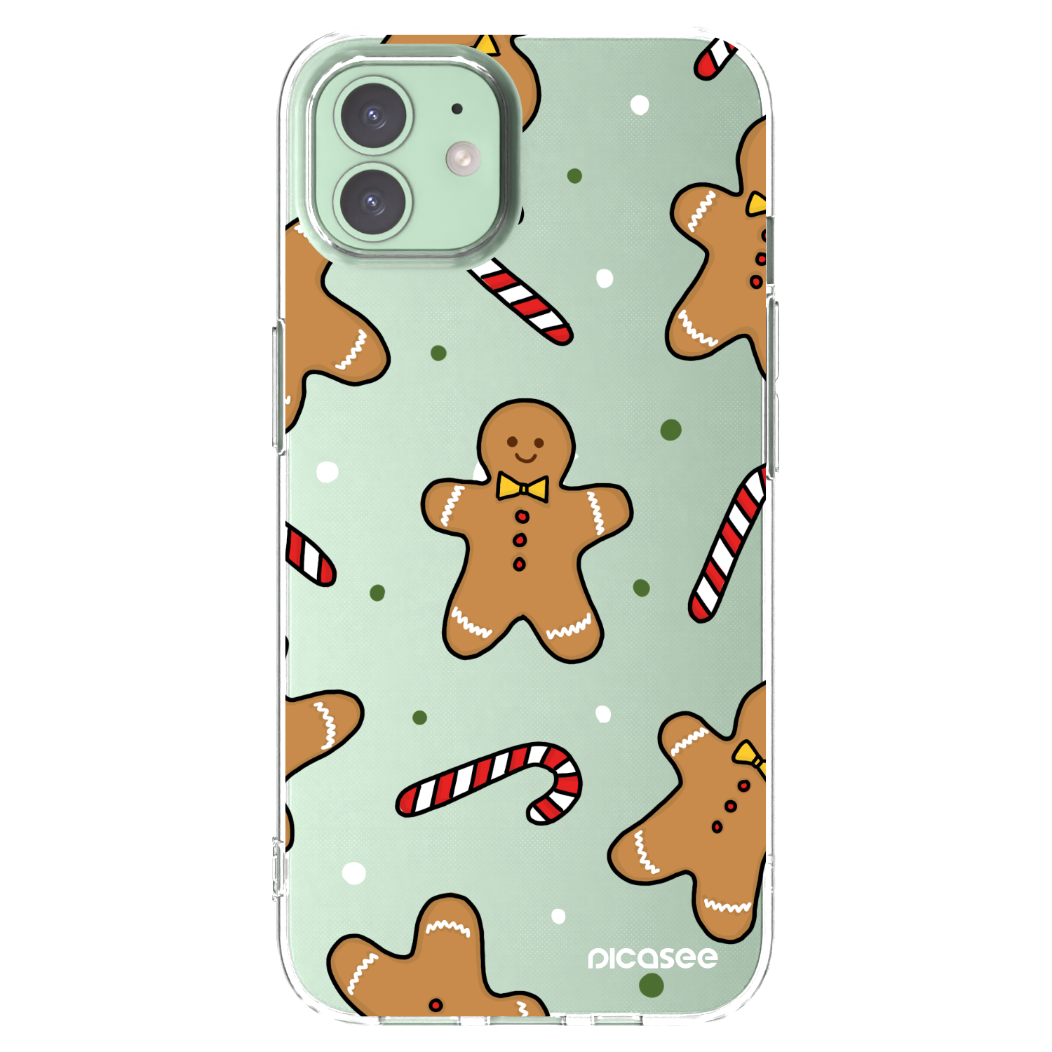 Picasee Apple iPhone 12 Hülle - Transparentes Silikon - Gingerbread