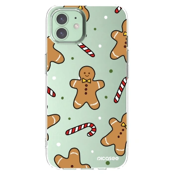 Picasee Apple iPhone 12 Hülle - Transparentes Silikon - Gingerbread