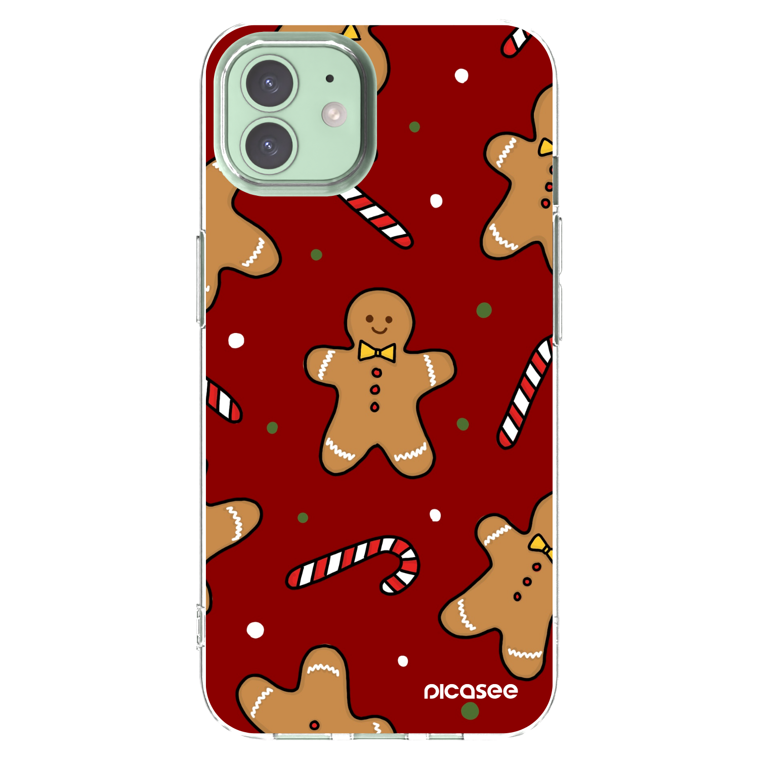 Picasee Apple iPhone 12 Hülle - Transparentes Silikon - Gingerbread 2