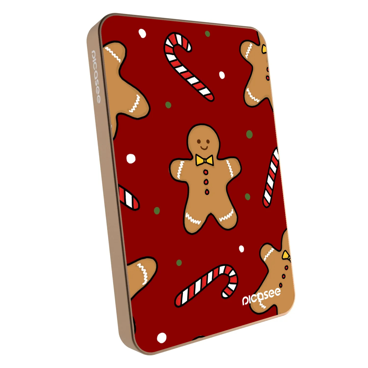 Picasee Powerbank mit MagSafe 5 000 mAh Golden - Gingerbread 2