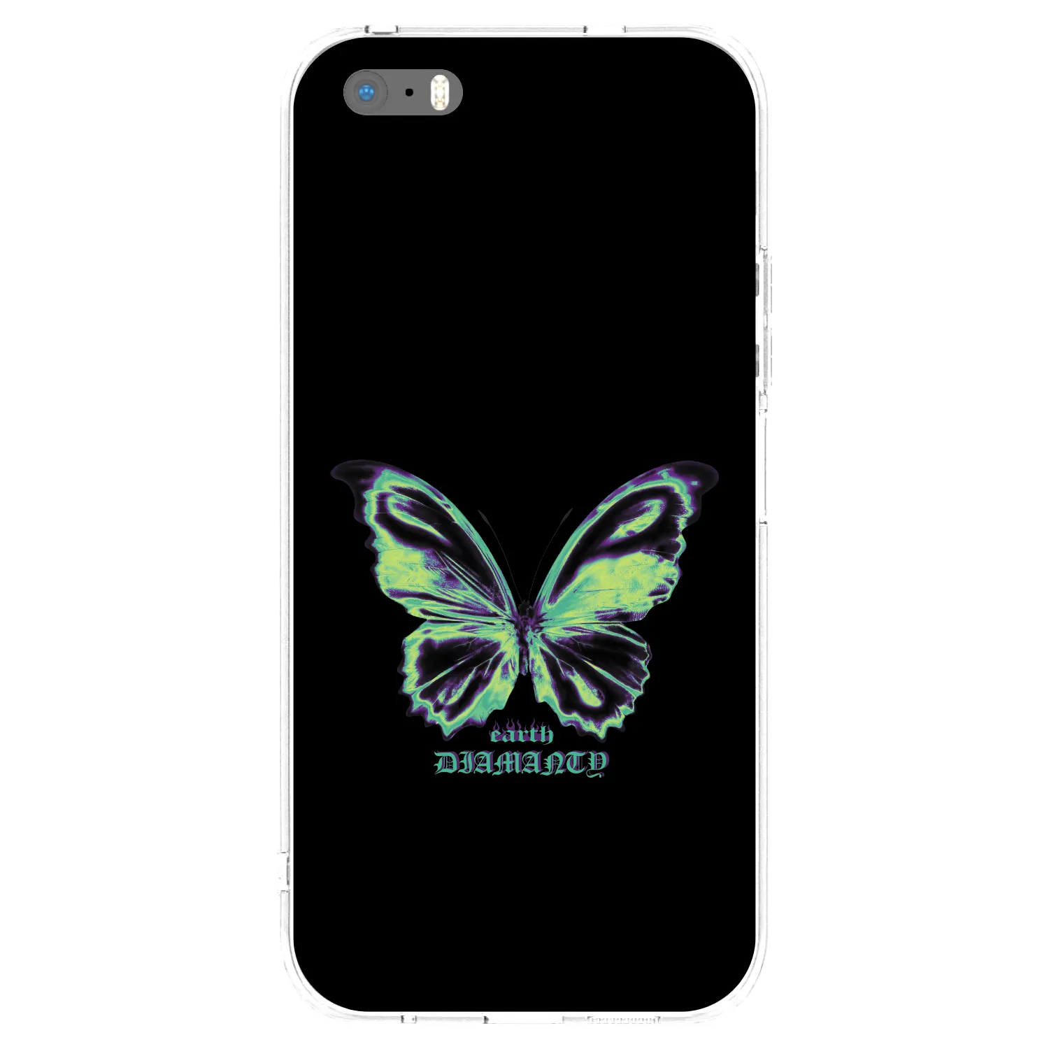 Picasee Apple iPhone 5/5S/SE Hülle - Transparentes Silikon - Diamanty Blue